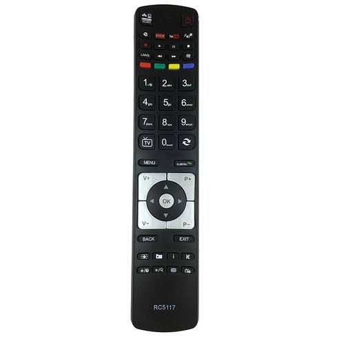 노 브랜드 RC5117 TV용 LED LCD 3D HD 지능형 작동(히타치 32LED1600 32LED625 32LED700 스마트 TV용), 리모콘