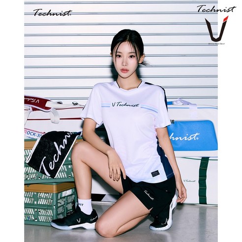 땀 걱정 없이 쾌적하게! 테크니스트 배드민턴 티셔츠로 운동에 집중하세요.