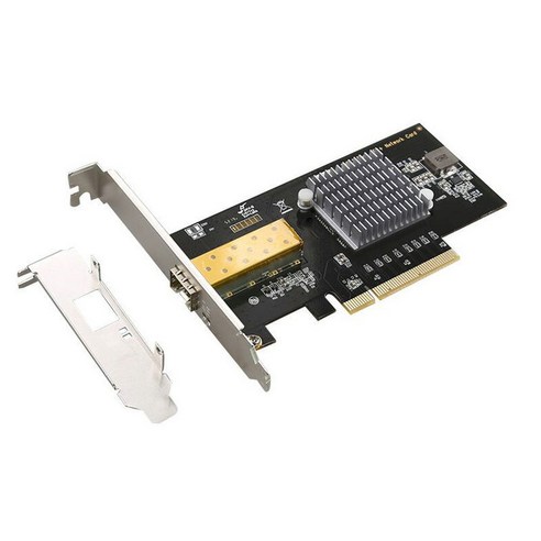 Retemporel 인텔 82599 서버용 10 기가비트 PCIE 네트워크 카드 광섬유 데스크탑 PCI-E X8 LAN 어댑터 SFP 10Gbit, 1개, 검정