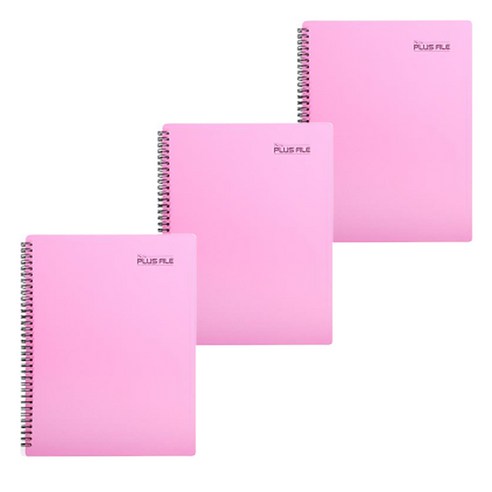 오피스존 A4 스프링 뉴플러스 악보화일 40P 3개입, 분홍