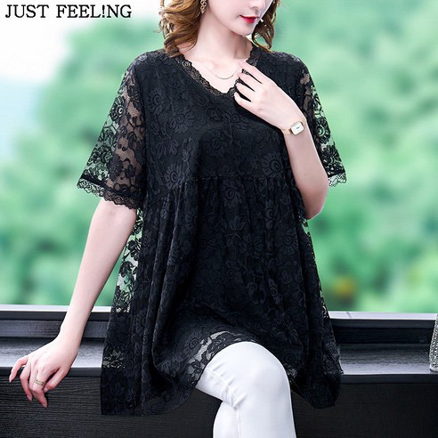 시원하고 스타일리시한 여름용 반팔 블라우스, JUST FEEL!NG!