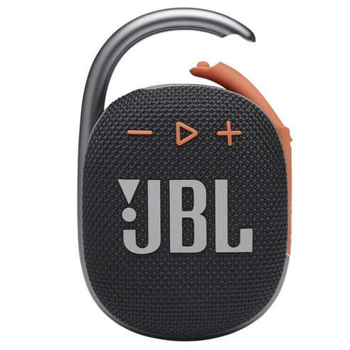 제이비엘 클립 4 블루투스 휴대용 스피커, 블랙 오렌지