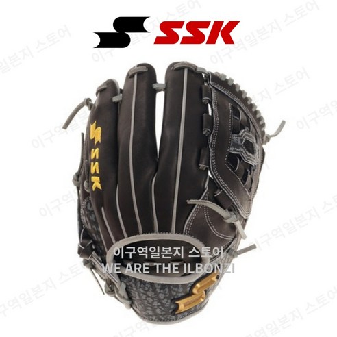 SSK 남성용 연식용 야구 글러브 내야수 프로 엣지 PENE8446S21F-9093, 블랙 그레이