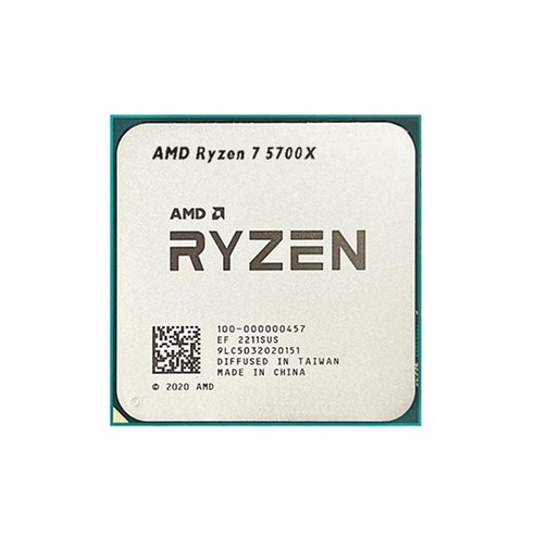 팬이 없는 AMD Ryzen 7 5700X CPU 프로세서 3.4 GHz 8 코어 16 스레드 소켓 신제품, 한개옵션0