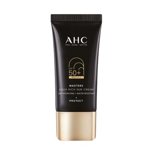 AHC 마스터즈 아쿠아 리치 선크림 SPF50+ PA++++, 2개, 30ml