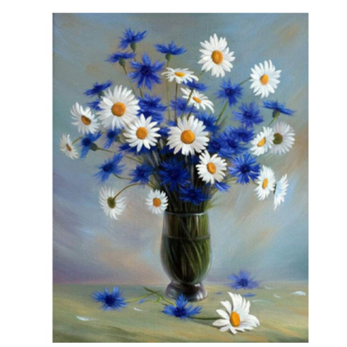 장미 데이지 해바라기 백합 모란 화초 보석십자수 DIY 키트 40*50cm 17종, 011