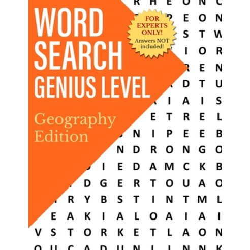 Word Search Genius Level: Geography Edition Paperback, Independently Published