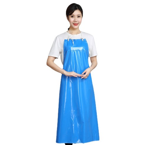 ANKRIC 앞치마 내장 방수 방모 목걸이 호텔레스토랑사무원 작업 앞치마 원피스앞치마, 푸른