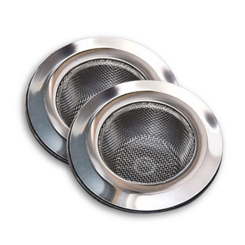 싱크대 베러바이즈 다용도 주방 싱크대 정리 미니 선반 철재, 화이트 더본커머스 싱크대 거름망 음식물 스텐 배수구망, 대형 2개입