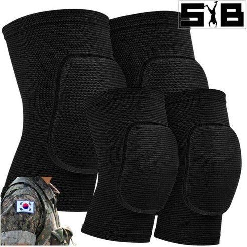 SBIG 군인용 무릎 및 팔꿈치 보호대 세트 – 훈련소 필수 준비물, 블랙 SBIG 군인용 무릎 및 팔꿈치 보호대 세트 – 훈련소 필수 준비물, 블랙