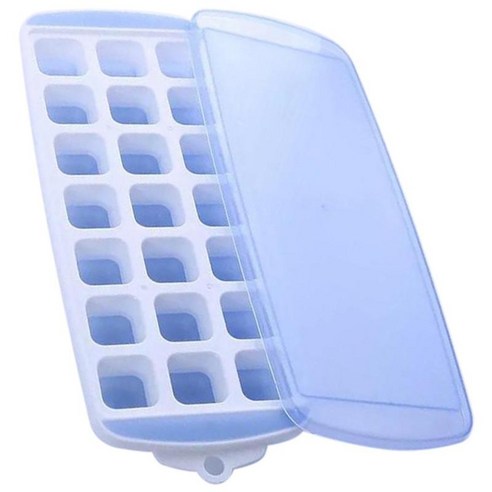 분리 가능한 뚜껑이 있는 실리콘 스 큐브 트레이 냉동실 식 와인 위스키 칵테일 음료용 스 큐브, 블루, {"수건소재":"플라스틱"}