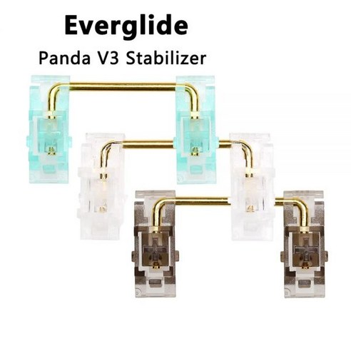Everglide Panda V3 스태빌라이저 투명 플레이트 장착 금도금 와이어 맞춤형, 중국, 에버글라이드 팬더 V3, P V3 클리어 7x x1