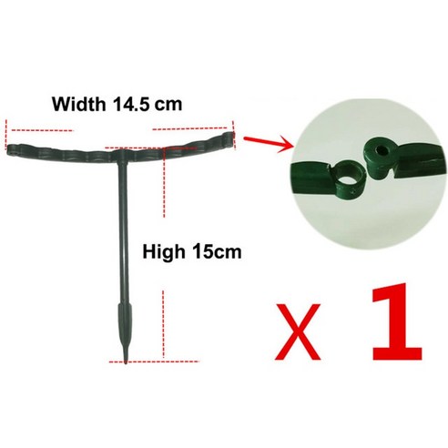 용품 정원 식물 지원 케이지 플라이 꽃 스탠드 홀더 플라스틱 반원형 그린 하우스 과수원 고정 막대 원예 분재 도구, [01] 1pcs, [01] 15cm