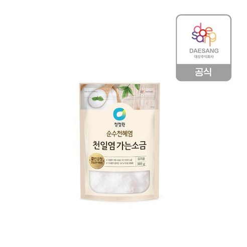 청정원 천일염 가는소금 500g, 1개