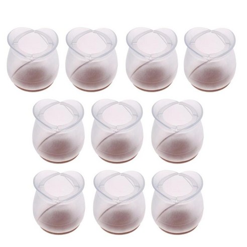 10 조각 투명 의자 바닥 보호 다리 가구 쿠션 둥근 다리 52-58mm, 9 크기, 고무