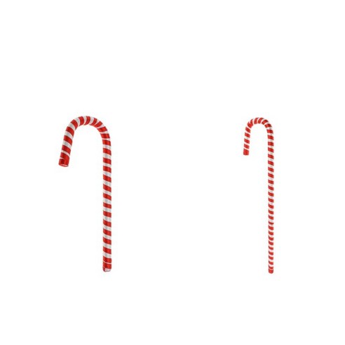 크리스마스 트리 장식 플라스틱 사탕 지팡이, 빨간색과 흰색