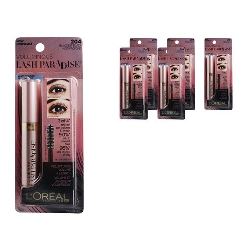 로레알파리 볼류미너스 래쉬 파라다이스 마스카라 7.6ml, Blackest Black, 6개