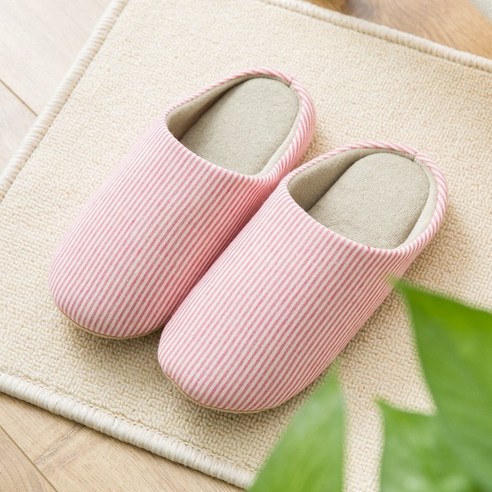 MEIISEO 남녀 실내화 거실 층간소음 실내화 폭신한 실내화 커플 실내화, L, 핑크