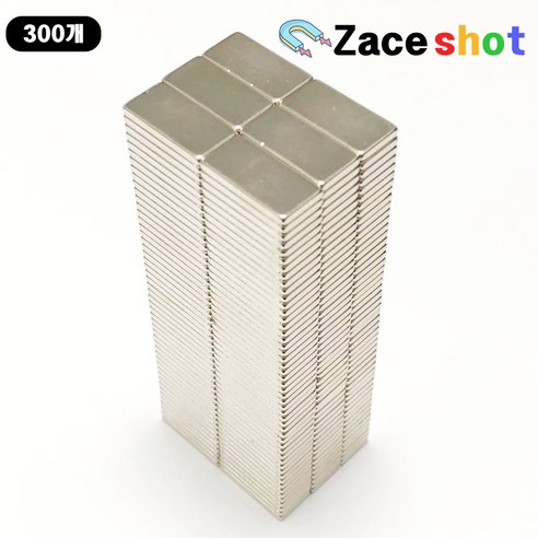 길이 20mm x 폭 10mm x 두께 2mm 사각 네오디뮴 자석 [제이스샷], 20*10*2T, 300개