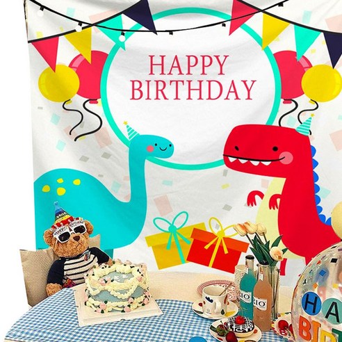 33C 홈 생일축하포스터 가랜드, 03 공룡 100_75