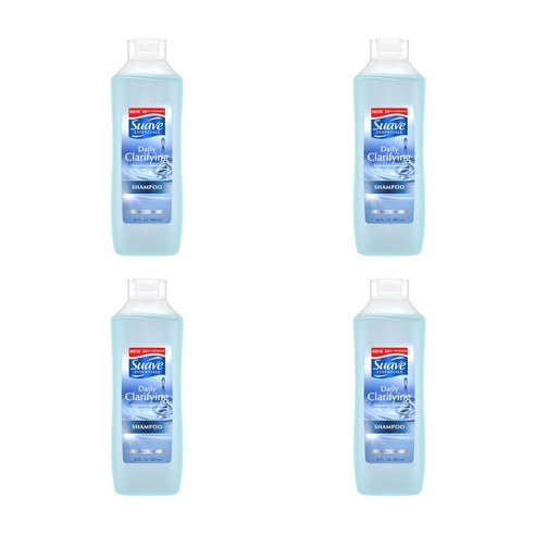 Suave 데일리 클래리파잉 샴푸, 887ml, 4개