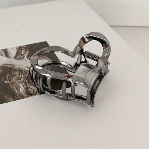 블루씨티 미디 메탈 반묶음 올림머리 헤어 집게핀 5type