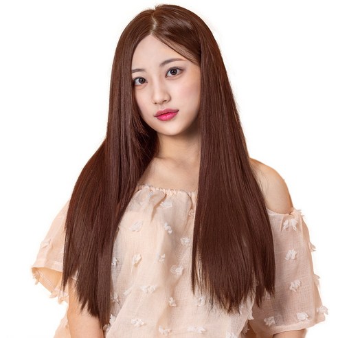 가발위드 붙임머리 옴브레 부분 가발 스트레이트 10cm 5피스 1세트상품, 단색(라이트브라운)