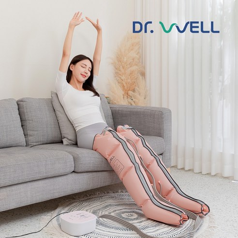 닥터웰 슬림미 공기압 종아리 4구 발 다리 마사지기 안마기 본체 + 다리 DR-5300, 블랙, 블랙, 1세트