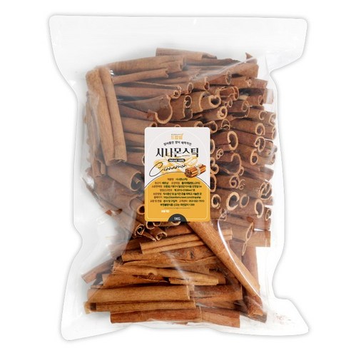시나몬 스틱(베트남) 1kg 시나몬 막대 계피 차 커피 카푸치노 뱅쇼 음료 향신료 방향제, 1개