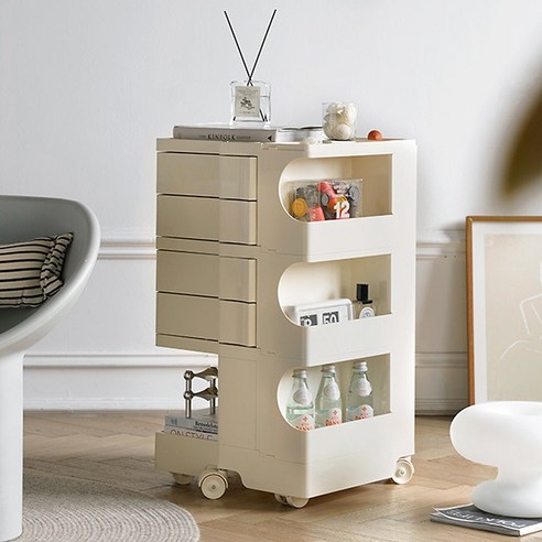 공간에 활력을 불어넣는 마법, 영가구 보비 4단 360도 회전 트롤리