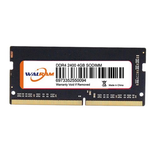 Youmine WALRAM 메모리 모듈 카드 DDR4 4Gb 2400Mhz Pc4-2400 260핀 노트북 컴퓨터 메모리에 적합, 검은 색