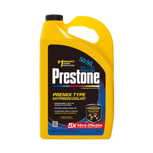 프레스톤 코가드 3세대 프리믹스 부동액 3.78리터 50:50 무희석 BMW 벤츠 아우디 MINI 쉐보레 렉서스 수입차 국산차 고급차 전차종 냉각수, 레드, 3.78L, 1개