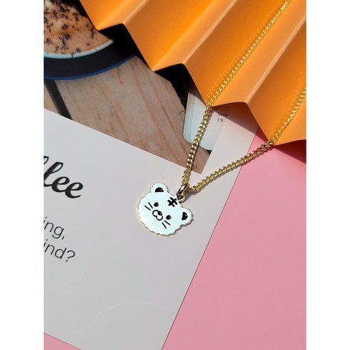 미아방지 은 목걸이 호랑이, 만3~7세 37cm, 1개