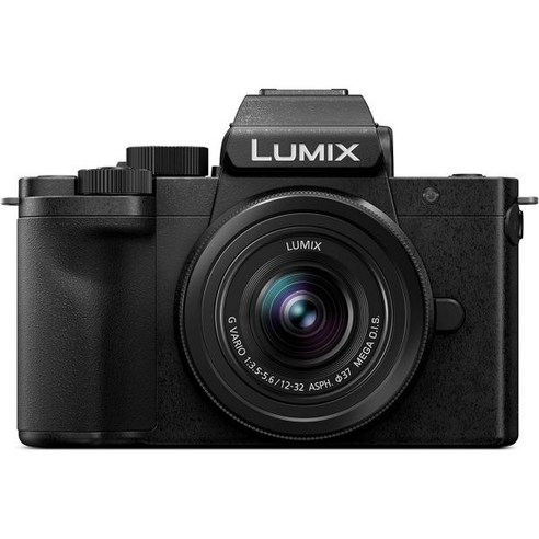 Panasonic 파나소닉 LUMIX G100 4k 사진 및 비디오용 미러리스 카메라 추적 기능 내장 마이크 마이크로 43 교환 렌즈 시스템 12-32mm 렌즈 5축 하이, OLED EVF/USB-C w/Grip Panasoni