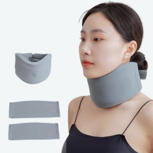 썸포유 고밀도 메모리폼 목보호대 거북목 넥밴드 커버2개 증정