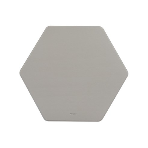 FENICE 조약돌 가죽 마우스 패드, HEXAGON LIGHT GREY, 1개