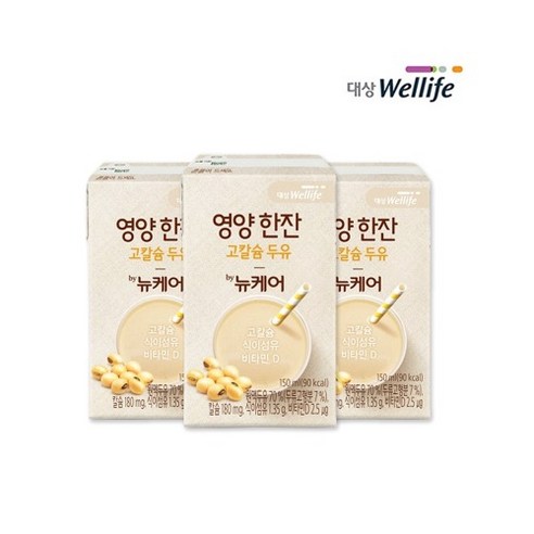 고칼슘두유 뉴케어 영양한잔 150ml 식이섬유 비타민D 시니어두유, 3.6L, 1개 Best Top5