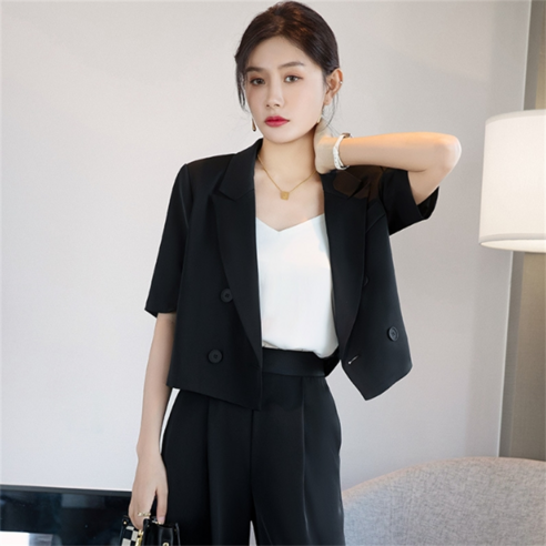 POMTOR 여성 캐주얼 정장 슬림핏 오피스 면접 정장세트