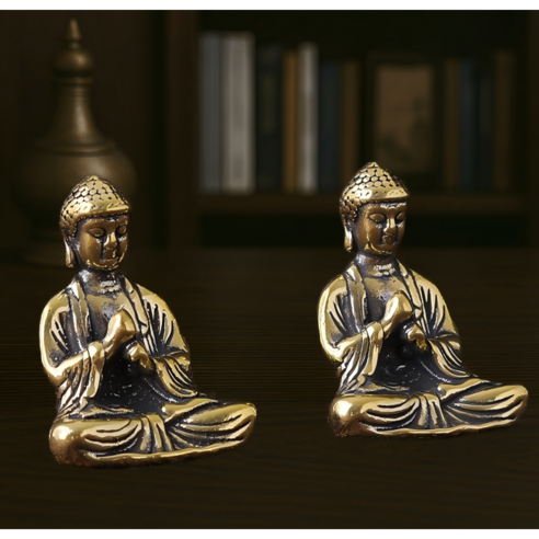 작지만 강한 힐링, COVERONE 황동 미니 불상으로 마음의 평화를 찾으세요.