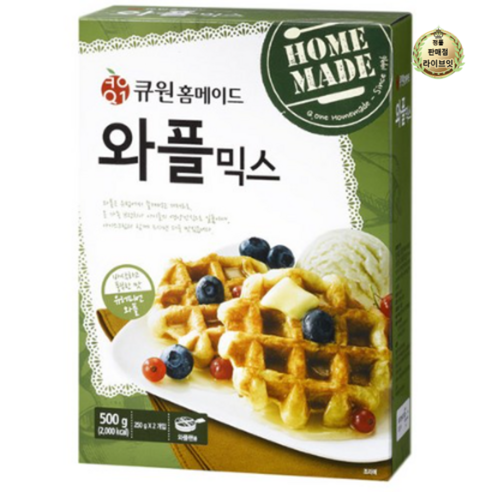 큐원 홈메이드 와플믹스, 500g, 1개