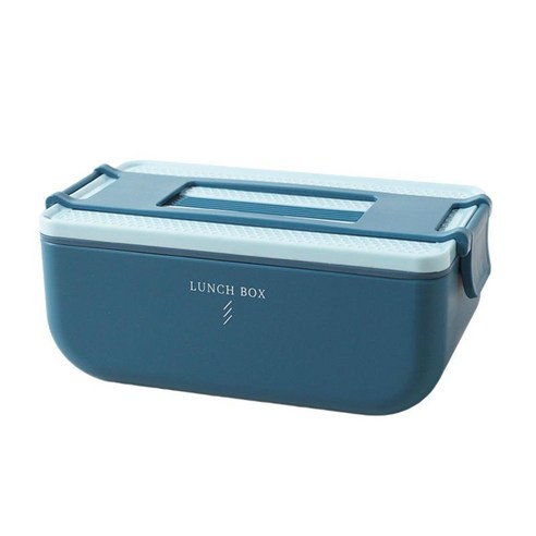 전자 레인지 도시락 일본식 칸막이 캐리어 여행 BPA 무료 용 숟가락 포함 및, 파란색, 17.8x9.8x7.5cm, PP