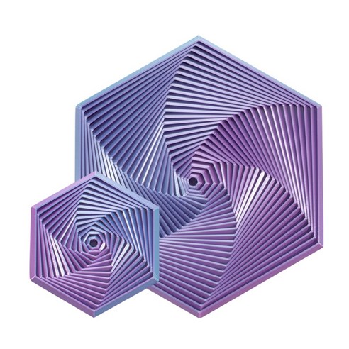 블랙홀 기하학 피젯 큐브 3D프린터 2종세트, (소+대) 퍼플블루..., 1개