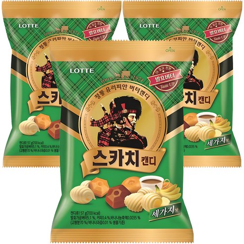 롯데웰푸드 스카치캔디 세가지맛
