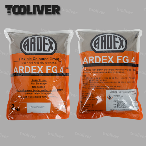 아덱스 줄눈 시멘트 타일 고급 인테리어 FG4 2kg 볼케이노 진한회색, 2개