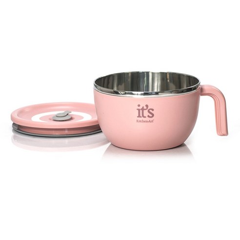 뜨거운 국물도 안심, 뽀글이의 낭만까지 - 키친아트 스텐 라면그릇 2P 세트