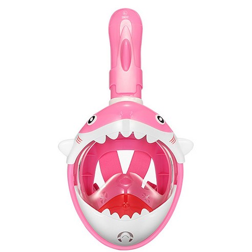 스네프 아동용 상어 스노쿨링 마스크 SMT-2300, 핑크