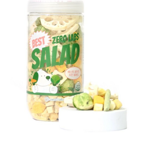 제로랩스 베스트샐러드 동결건조 치킨샐러드, 치킨맛, 70g, 1개