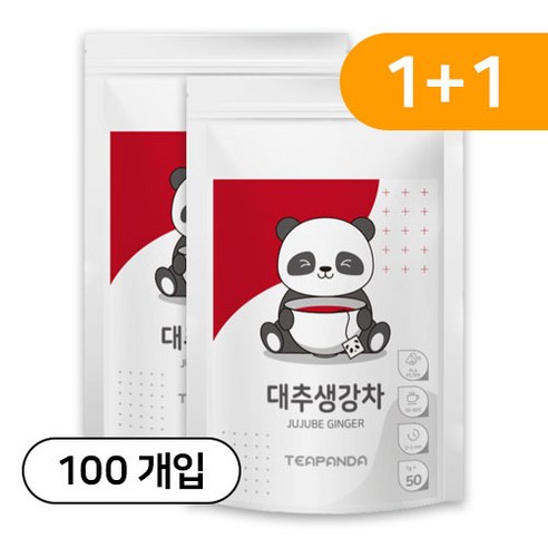 티판다 대추생강차 친환경 삼각티백, 10개, 100개입, 1.2g