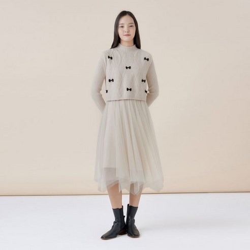 케네스레이디 레이어드 리본 베스트 원피스 EKSENK0100 Best Top5