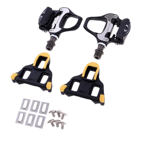 도로 자전거 Self-Locking RD2 페달 Clipless Racing 자전거 페달 (클리트 포함), 100x91mm, 알루미늄 합금, 블랙